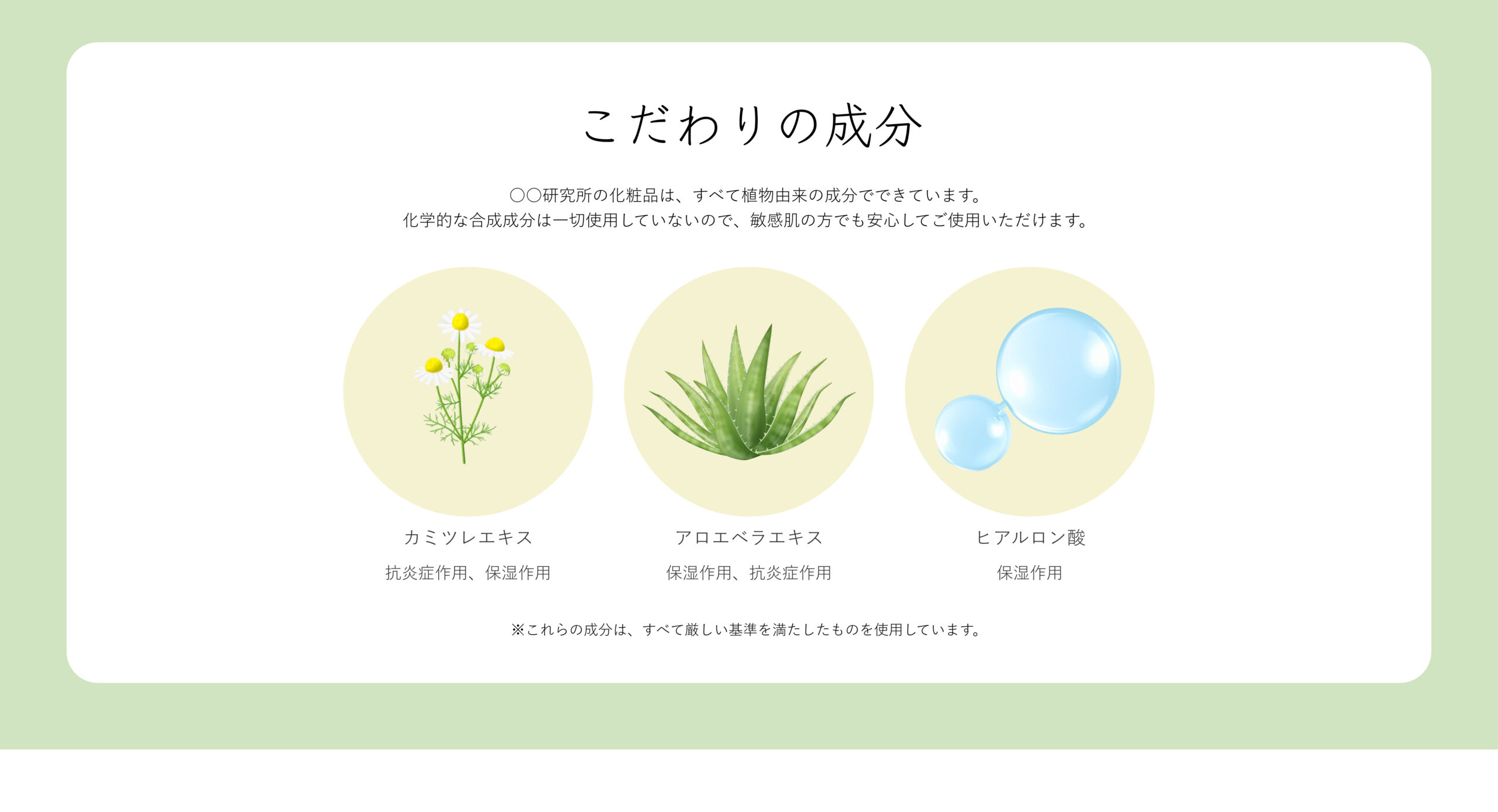 自然派化粧品のLPの画像